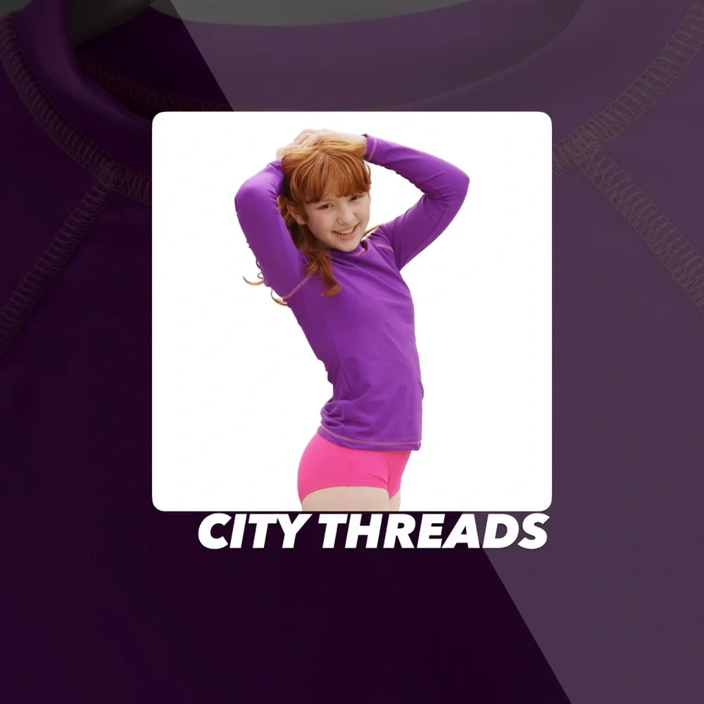 EUC City Threads Deep Purple Rashguard - Picture 1 of 9